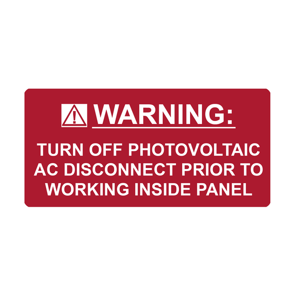 Product image for Hellermann Tyton 596-00235 4.12 x 2 Inch Red Vinyl Warning Pre-Printed Solar Installation Label