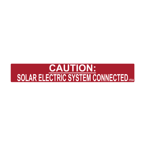 Product image for Hellermann Tyton 596-00245 6.5 x 1 Inch Clear Vinyl Caution Pre-Printed Solar Installation Label