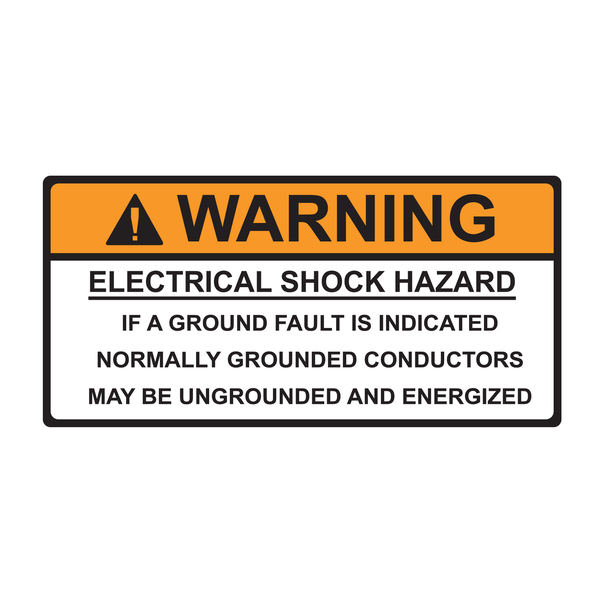 Product image for Hellermann Tyton 596-00498 4.12 x 2 Inch Orange/White Vinyl Warning Pre-Printed Solar Installation Label