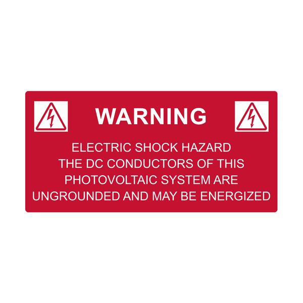 Product image for Hellermann Tyton 596-00258 4.12 x 2 Inch Clear Vinyl Warning Pre-Printed Solar Installation Label