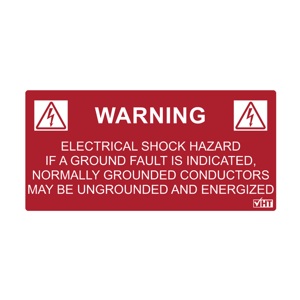 Product image for Hellermann Tyton 596-00234 4.12 x 2 Inch Red Vinyl Warning Pre-Printed Solar Installation Label