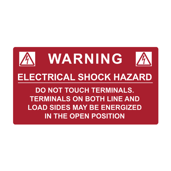 Product image for Hellermann Tyton 596-00233 3.75 x 2 Inch Red Vinyl Warning Pre-Printed Solar Installation Label