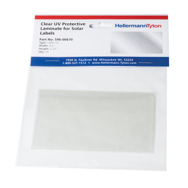 Product image for TYN 596-00670 UV LAMINATE 10/PK LAM