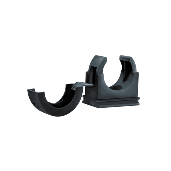 Product image for Hellermann Tyton 166-90302 5/16 Inch Black Polyamide 6.6 C-Shape Corrugated Conduit Clip