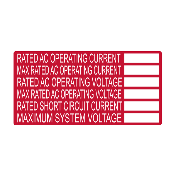 Product image for Hellermann Tyton 596-00240 4 x 2 Inch Red Polyester Printable Solar Installation Label