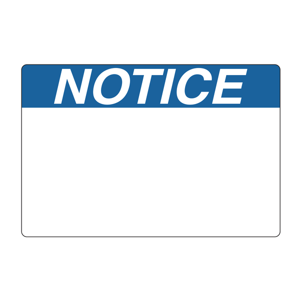 Product image for TYN 596-00204 NOTICE, 4 X 6, 250/RL