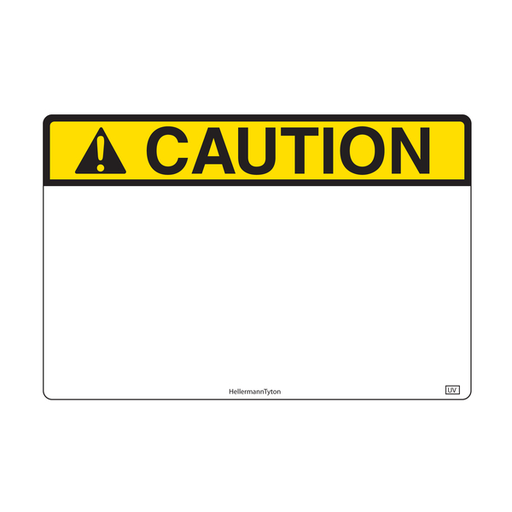 Product image for TYN 596-00636 4X6CAUTIONUV PET YE 2