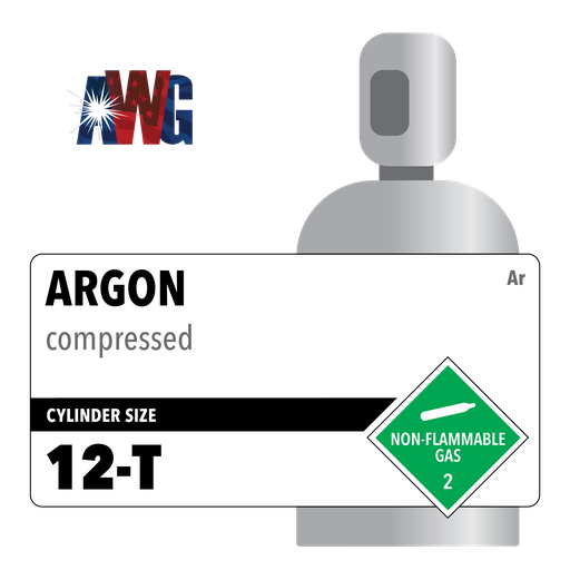 Compressed Argon, 3756 cf, Cradle of 12-T High Pressure Steel Containers, CGA 580 Valves