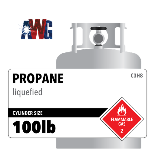 Liquefied Propane, 100lb, 23.6 gal, Low Pressure Steel Cylinder, POL Valve