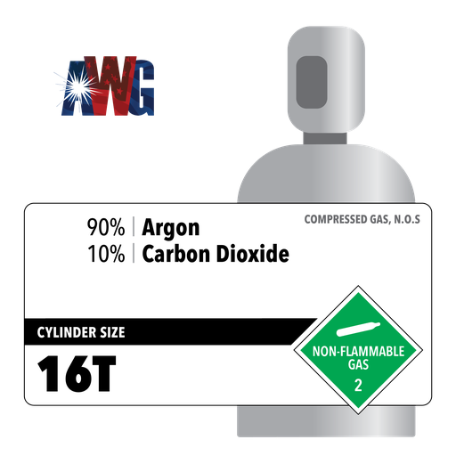 Mixed Argon Gas, 90% Argon, 10% Carbon Dioxide, Cradle of 16T, 5136 cf, High Pressure Steel Cylinder, CGA 580 Valve
