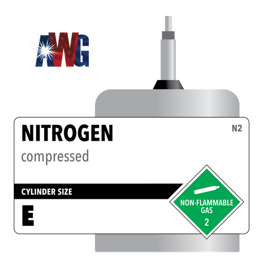 Nitrogen, E, Industrial, 99%, 24 cf, High Pressure Steel (HPS), CGA 960