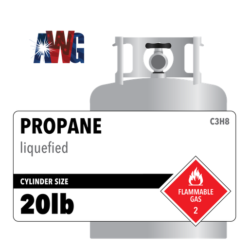Propane, Liquified Petroleum Gas (LPG), 20 lb, 4.6 gal, Low Pressure Steel Cylinder, ODP
