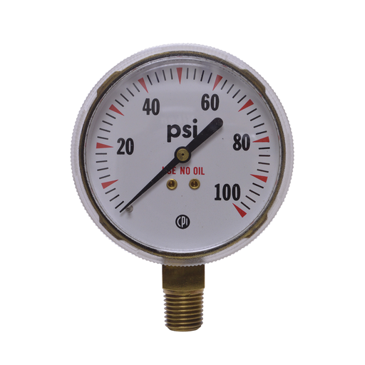 Gauge 2.5" BM 100PSI Brs