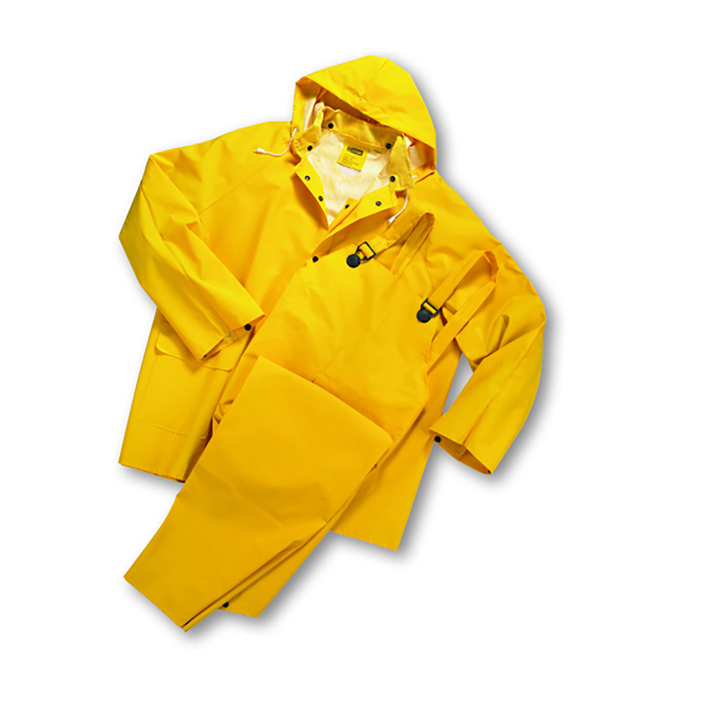 Product image for PIP 4035/L WEST CHESTER.35MM 3PC PVC/POLY YELLOW RAINSUIT LARGE