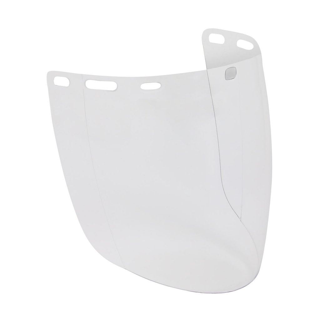 Product image for PIP 251-01-7401 CLEAR MOLDED POLYCARBONATE VISOR ASPHERICAL UNIVERSAL FIT .078X8X15