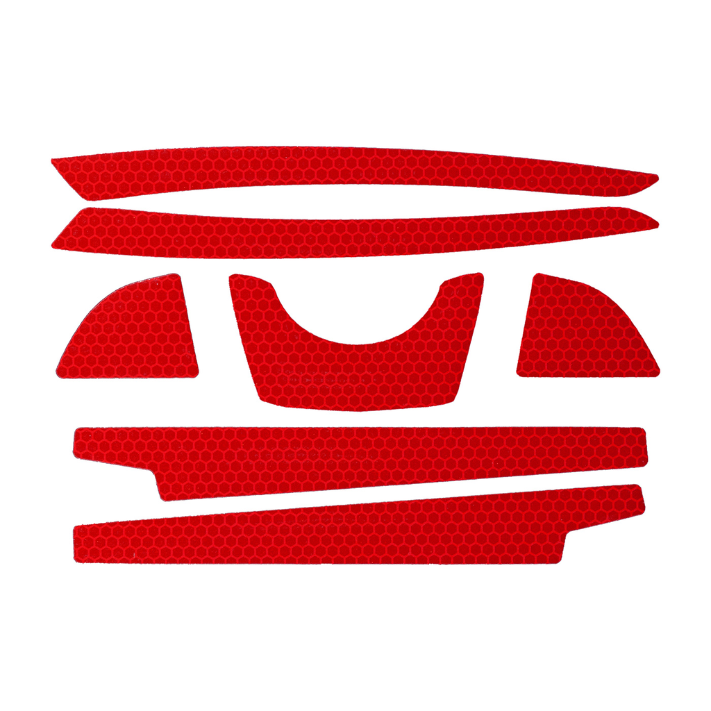 Product image for PIP 281-CR2FB-10-RE CR2 REFLECTIVE DECAL KIT RED FOR JSP EVOLUTION 6100 FULL BRIM HARD HAT