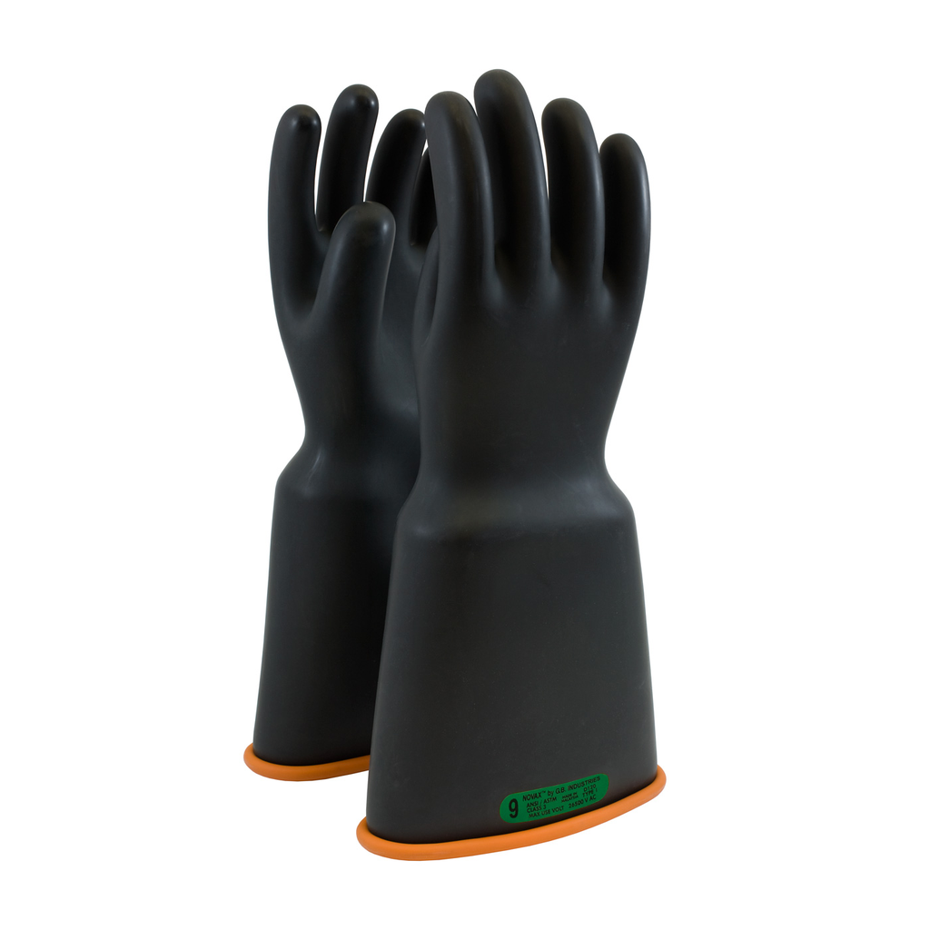Product image for PIP 159-3-16/10 NOVAX INSULATING GLOVE, CLASS 3, 16 IN., BLK./ORN., BELL CUFF LIKELY SUBJECT TO TAX