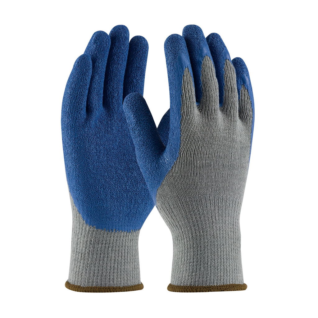 Product image for PIP 39-C1305/M Medium Blue Latex Crinkle Palm and Fingertip Coated Knit Protective Gloves