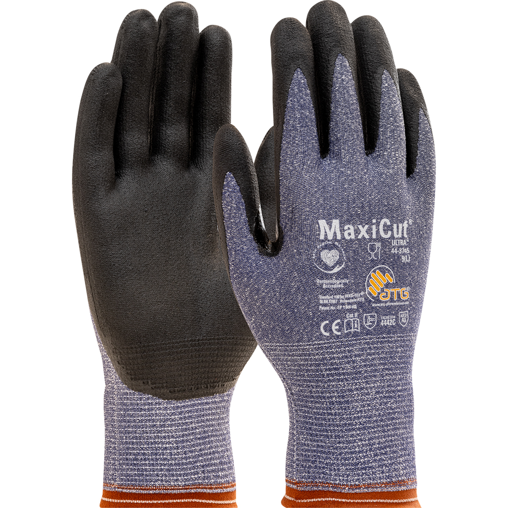 Product image for PIP 44-3745/XL Extra Large Cut 3 Non Touch Screen Compatible Black Nitrile Coated Knit Protective Gloves