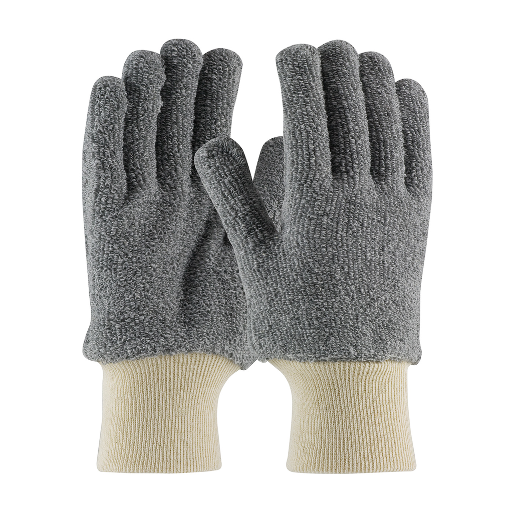 Product image for PIP 42-C753/L TERRY CLOTH SEAMLESS GLOVES, LOOP-OUT, 18 OZ., KW, GRY. LIKELY SUBJECT TO TAX