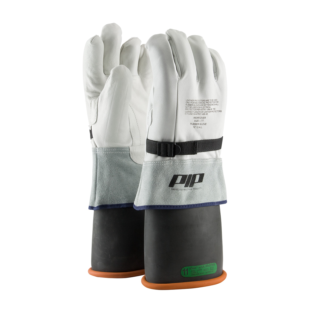 Product image for PIP 148-7000/11 TOP GRAIN GOATSKIN LEATHER PROTECTOR FOR NOVAX GLOVES, REINFORCED STRAIGHT THUMB, NYLON