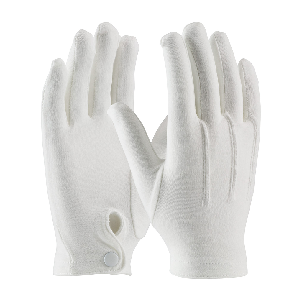 Product image for PIP 130-150WM/M CABARET 100% COTTON DRESS GLOVE, WHITE, SNAP CLOSURE, RAISED STITCH LIKELY SUBJECT TO TAX