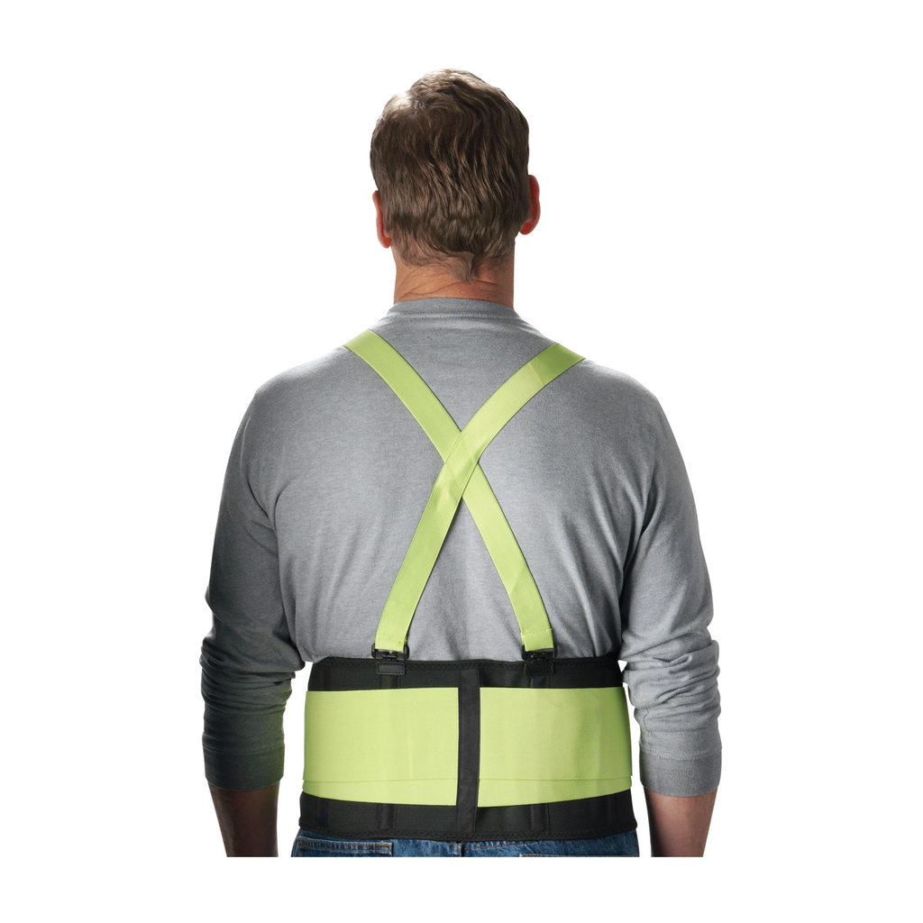 Product image for PIP 290-550M High Visibility Lime Yellow Back Support Belt - Medium