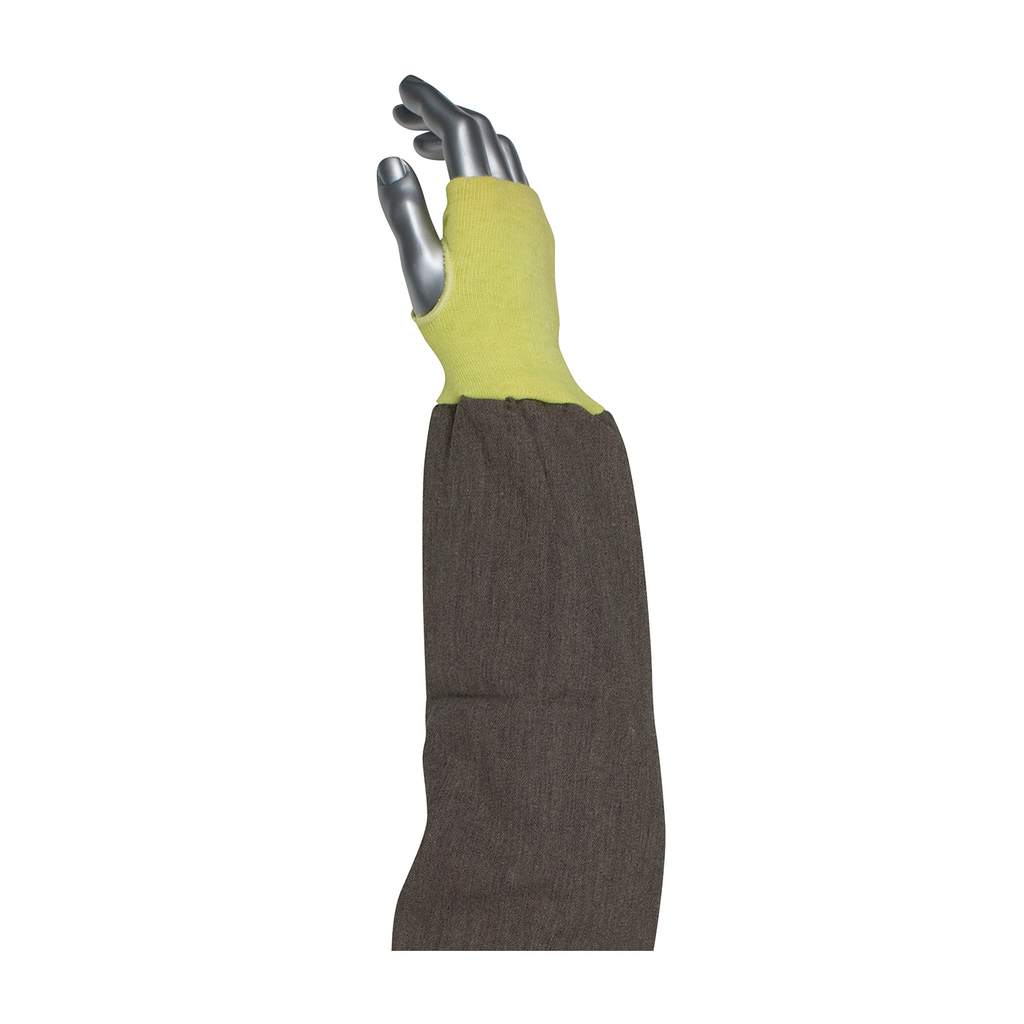 Product image for PIP 10-K4626 FR Viscose / Kevlar® Blended Sleeve w/ Blue/Gold Elastic End and Thumb Hole
