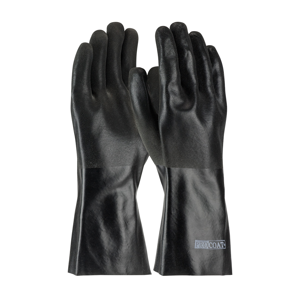 Product image for PIP 58-8240DD PVC Dipped Glove w/ Jersey Liner and Sandy Finish - 14"
