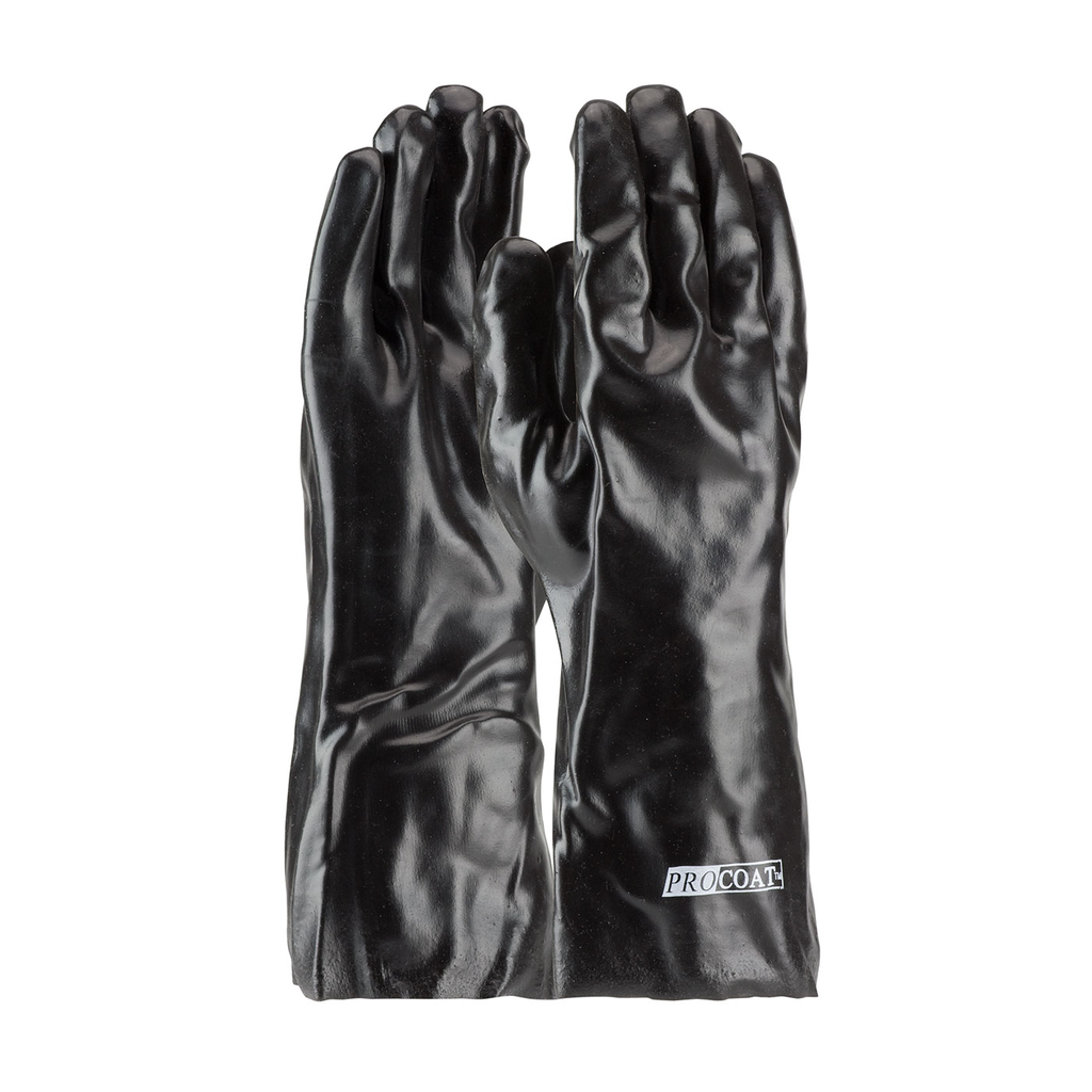 Product image for PIP 58-8040 PVC Dipped Glove w/ Interlock Liner and Smooth Finish - 14"