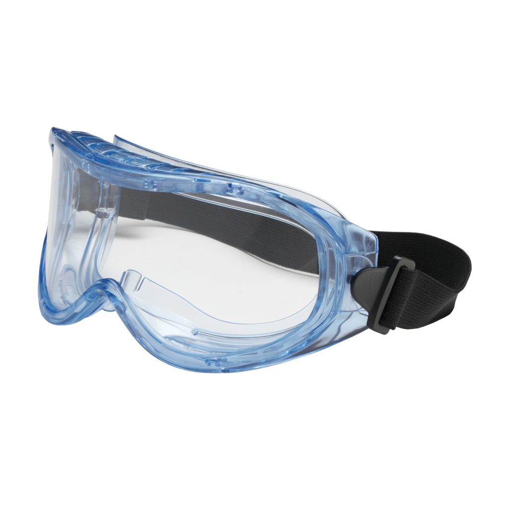 Product image for PIP 251-5300-000 Indirect Vent Goggle w/ Light Blue Body, Clear Lens and Anti-Scratch Coating