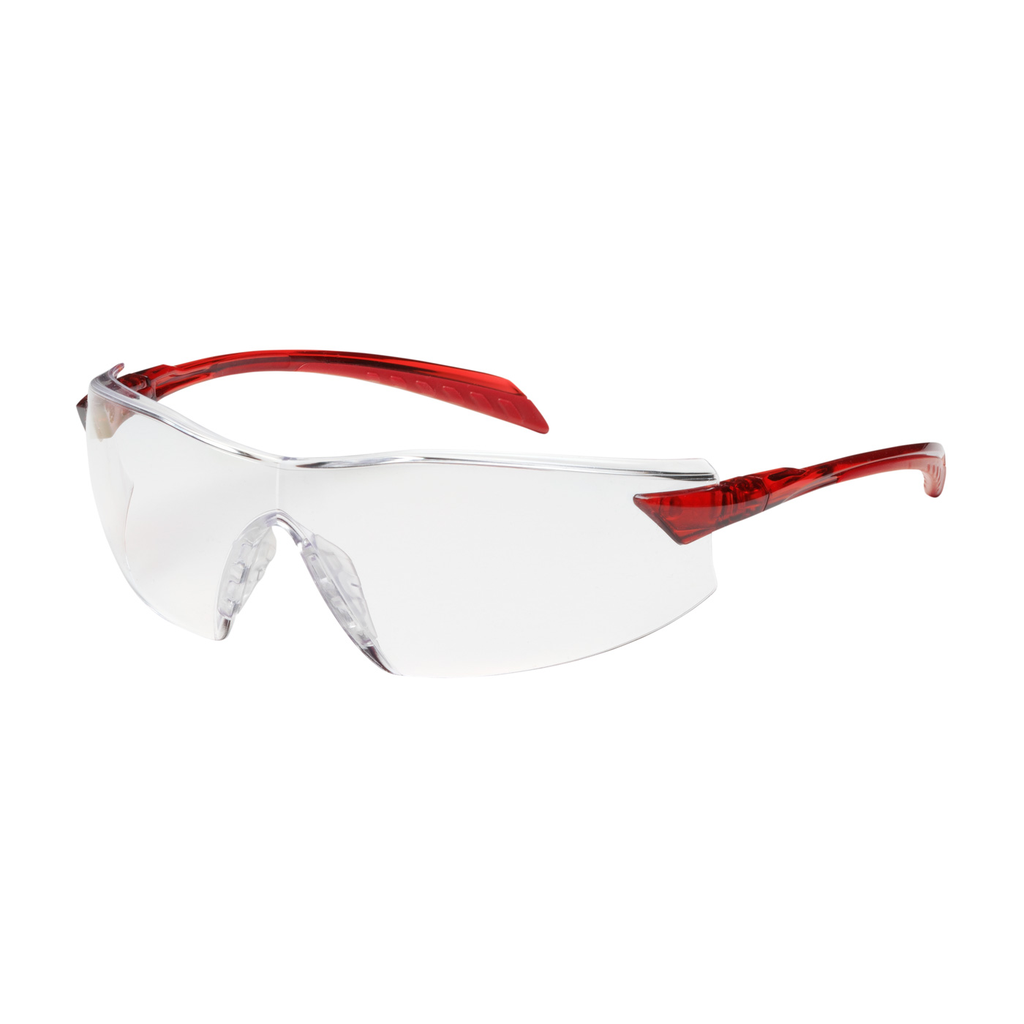 Product image for PIP 250-45-1020 RADAR, CLR LENS, AS/AF, RED BAYONET TEMPLES, RUBBER PADS, CSA LIKELY SUBJECT TO TAX
