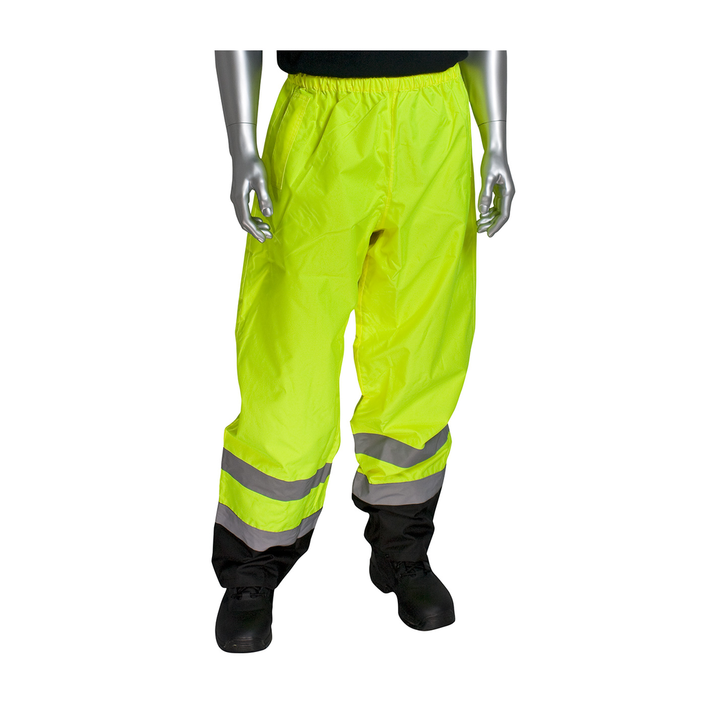 Product image for PIP 318-1757-YEL/5X CLASS E PU POLY OVER PANT, TWO POCKET, TWO TONE WITH TAPE, LY LIKELY SUBJECT TO TAX