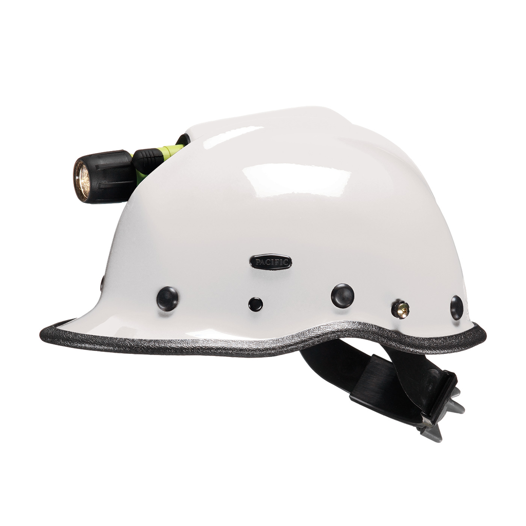 Product image for PIP 860-6033 PACIFIC R5T RESCUE W/ LIGHT HOLDER, WHITE, RATCHET, 3-PT CHIN STRAP LIKELY SUBJECT TO TAX