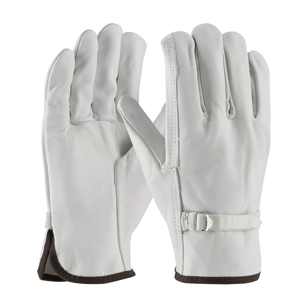 Product image for PIP 68-153/XL Regular Grade Top Grain Cowhide Leather Drivers Glove w/ Pull Strap Closure - Straight Thumb - XLarge
