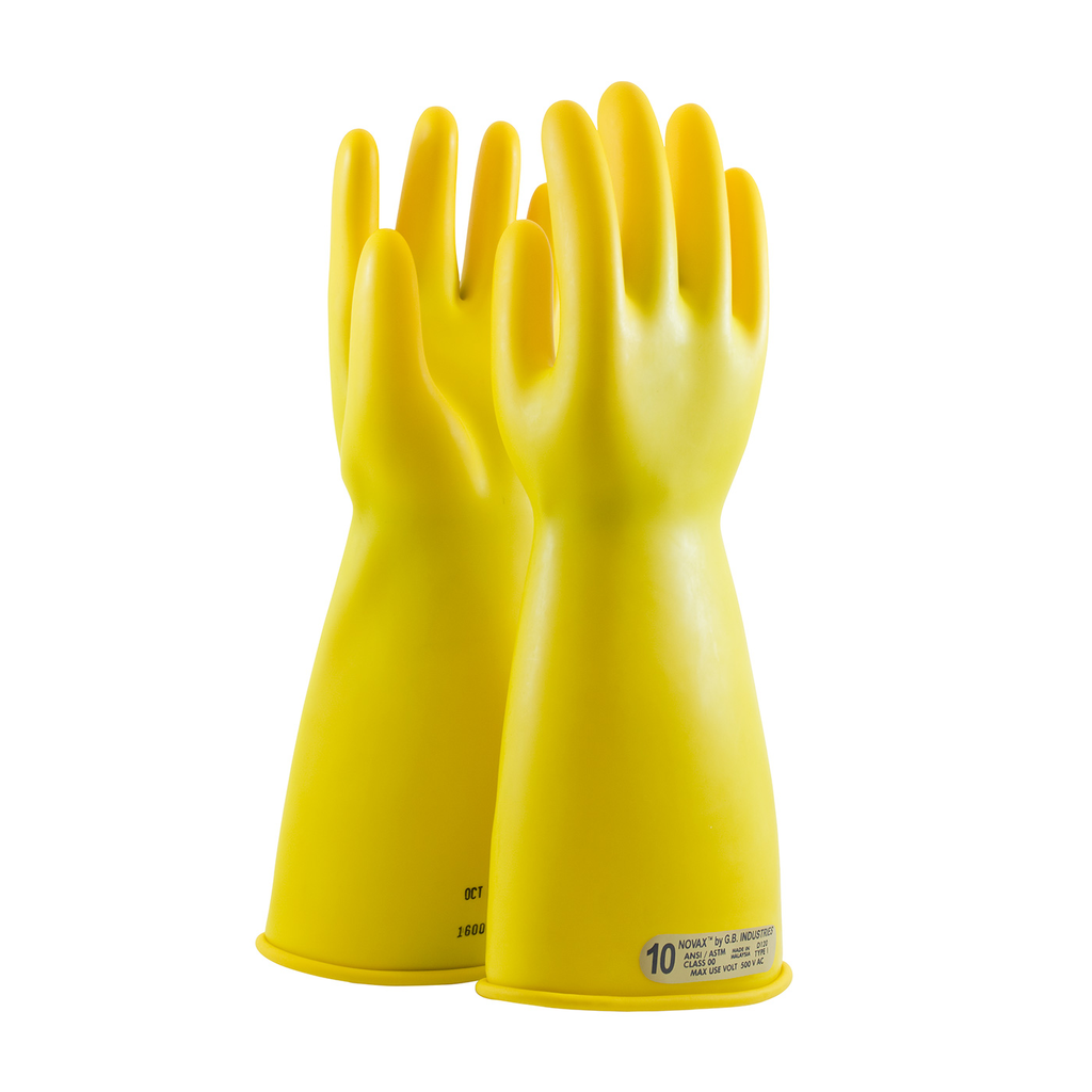 Product image for PIP 170-00-14/9 NOVAX INSULATING GLOVE, CLASS 00, 14 IN., YLW., STRAIGHT CUFF LIKELY SUBJECT TO TAX