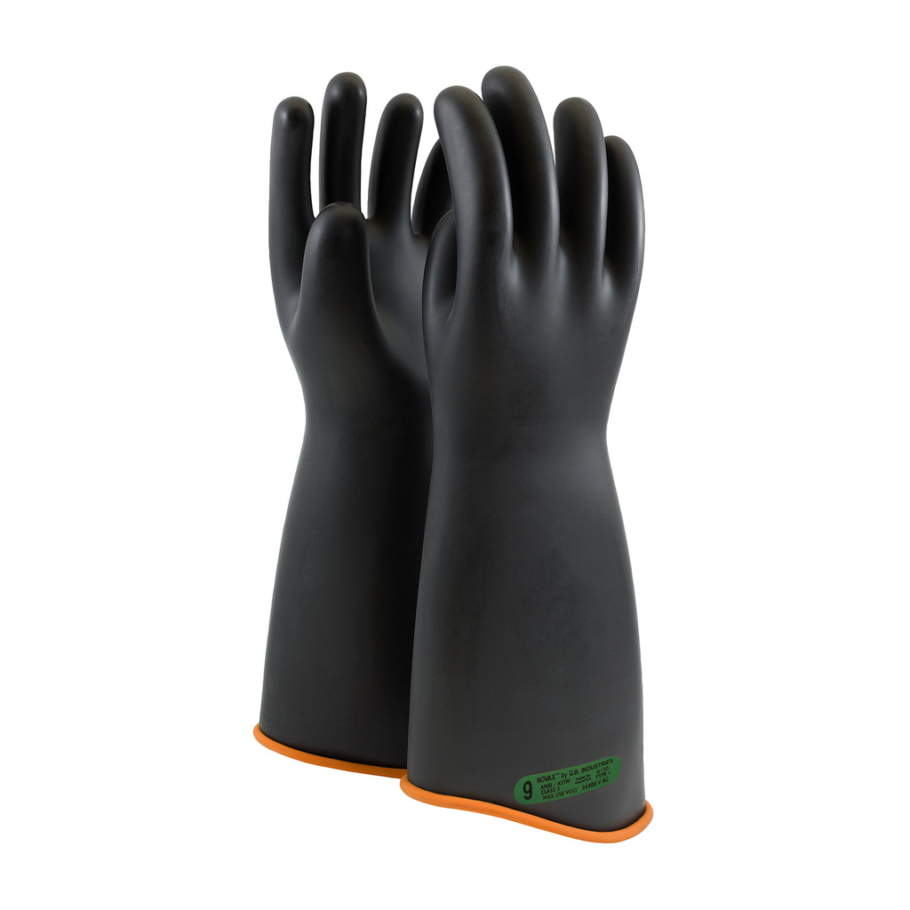 Product image for PIP 158-3-18/12 NOVAX INSULATING GLOVE, CLASS 3, 18 IN., BLK./ORN., CONTOUR CUFF LIKELY SUBJECT TO TAX