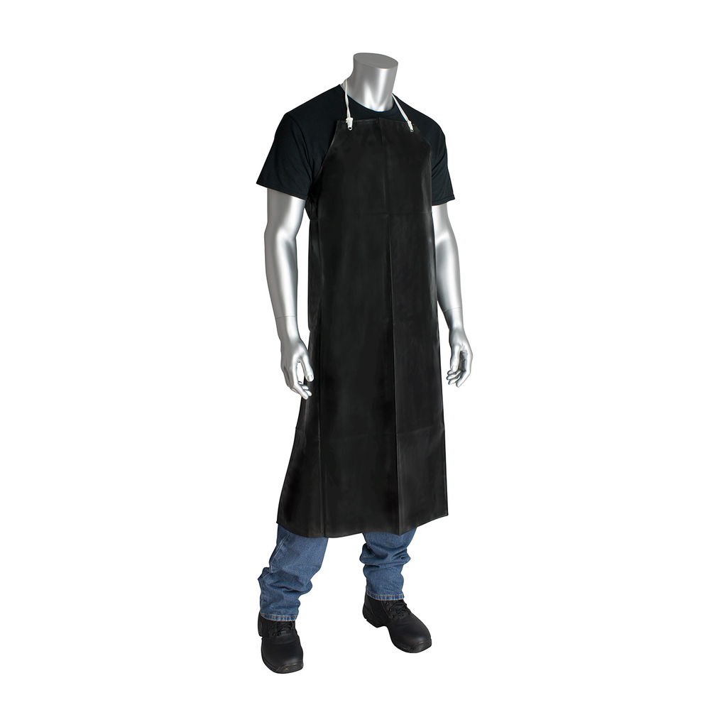 Product image for PIP 200-12501 LIGHT WEIGHT NEOPRENE APRON BLACK 33IN X 45IN
