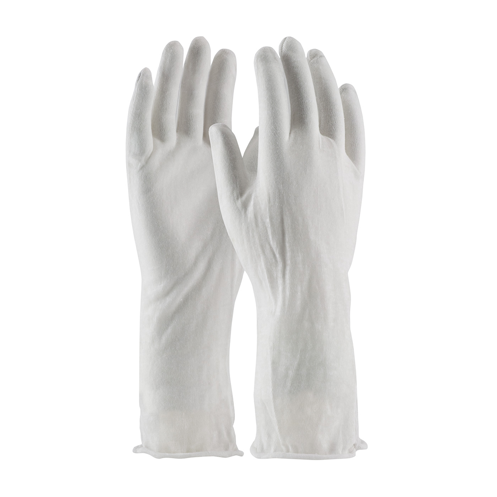 Product image for PIP 97-500/14I CleanTeam&#174; Economy, Light Weight Cotton Lisle Inspection Glove w/ Unhemmed Cuff - 14"