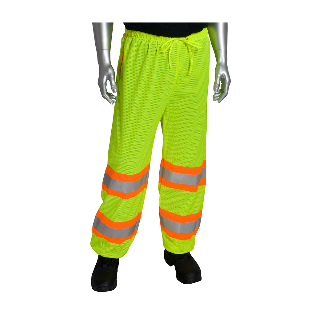 Product image for PIP 319-MTPLY-L/XL CLASS E MESH PANT 3 POCKET TWO TONE TAPE DRAWSTRING WAIST LY