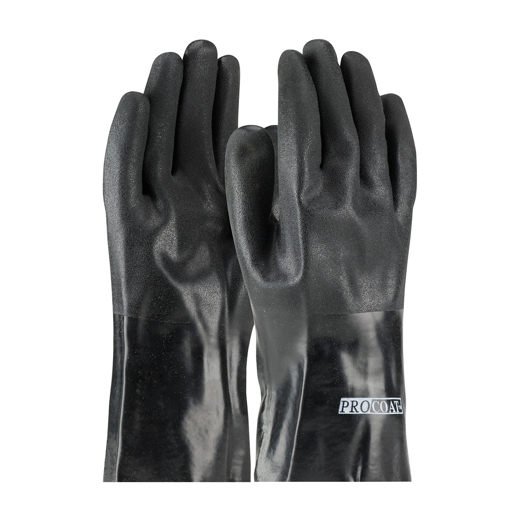 Product image for PIP 58-8030DD PVC Dipped Glove w/ Jersey Liner and Rough Acid Finish - 12"