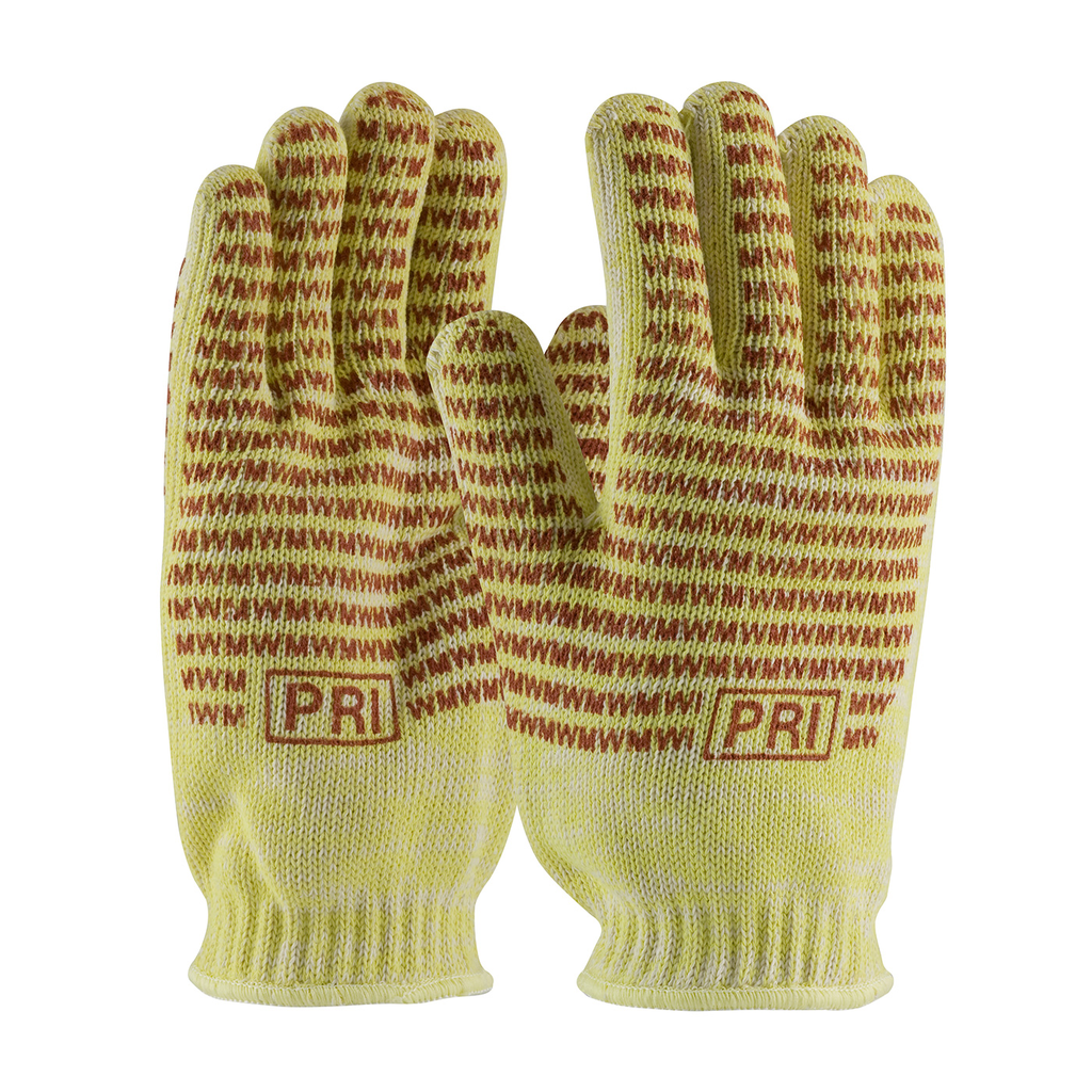 Product image for PIP 43-552L Kevlar® / Cotton Seamless Knit Hot Mill Glove w/ Cotton Liner and Double-Sided EverGrip™ Nitrile Coating - 24 oz - Large