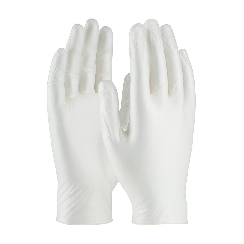 Product image for PIP 64-V2000/L Industrial Grade Disposable Vinyl Glove, Powdered - 4 Mil - Large