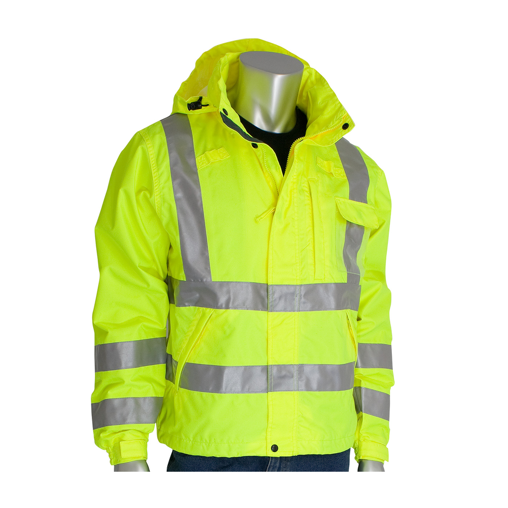 PIP 353-2000-LY/4X Yellow/Lime Class 3 Heavy Duty Waterproof Breathable Rain Jacket Product image for PIP 353-2000-LY/4X Yellow/Lime Class 3 Heavy Duty Waterproof Breathable Rain Jacket