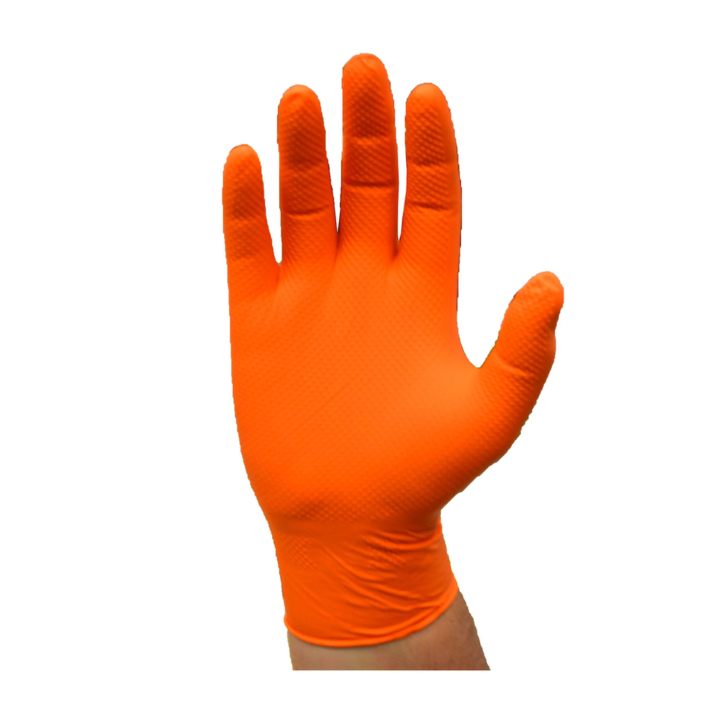 Product image for PIP 2940/L 1/BX (10 PAIRS) LARGE WEST CHESTER 7 MIL INDUSTRIAL GRADE POWDER FREE NITRILE GLOVE ORANGE