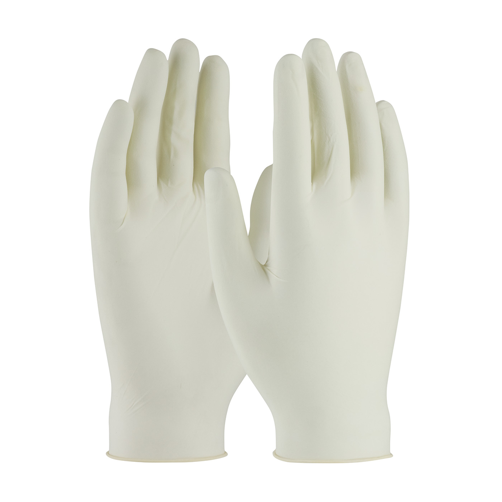 Product image for PIP 62-321PF/M Premium Grade Disposable Latex Glove, Powder Free - 5 Mil - Medium