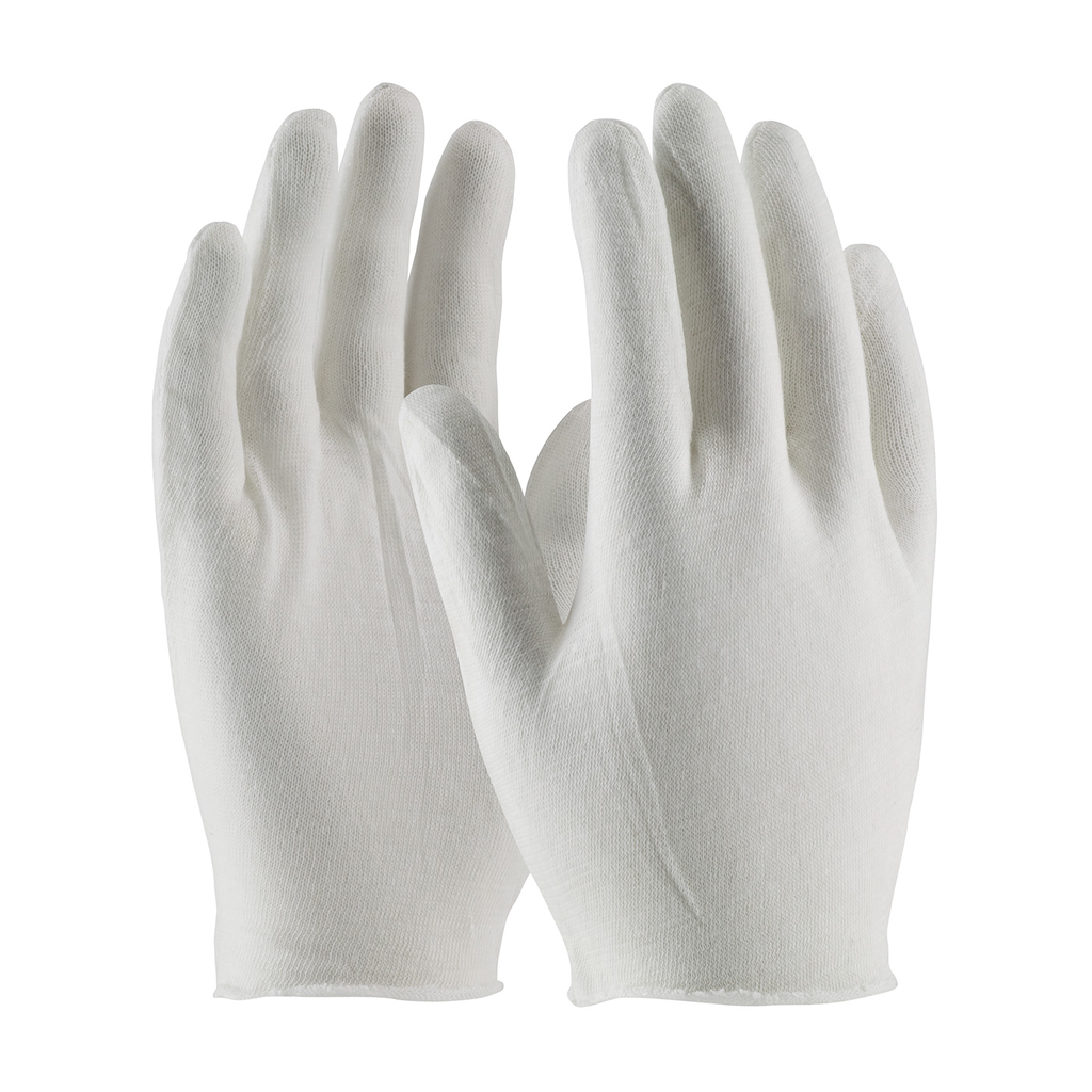 Product image for PIP 97-500I CleanTeam® Economy, Light Weight Cotton Lisle Inspection Glove w/ Unhemmed Cuff, 9" - Men's