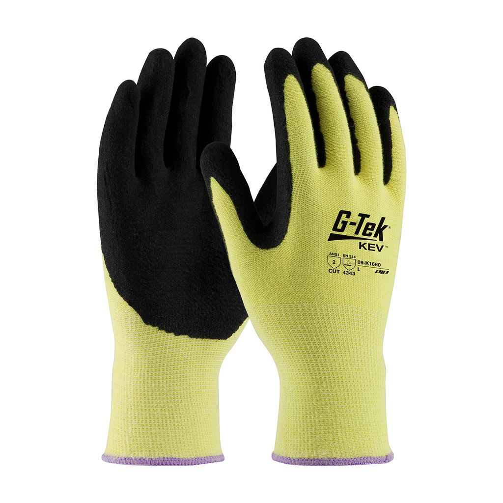 Product image for PIP 09-K1660/M Medium Black Nitrile Micro Surface Coated Knit Protective Gloves