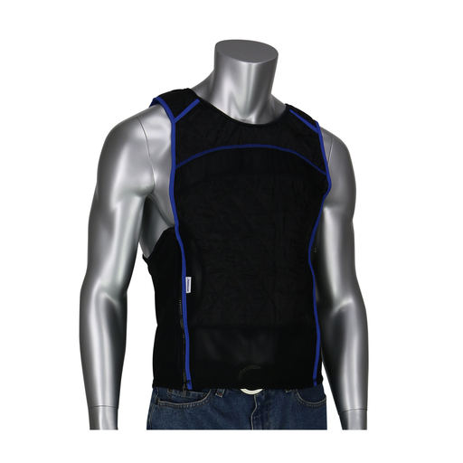 Product image for PIP 390-EZ150/2X EZ-COOL EVAP. COOLING TANK TOP SHIRT ZIPPER CLOSURE BLACK