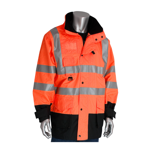 Product image for PIP 343-1756-OR/M CLASS 3 COAT 7IN1 INSULATED INNER JACKET ZIP. CL. HD 2IN. TAPE OR